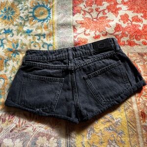 Low rise Surfer Girl RVCA black denim booty shorts